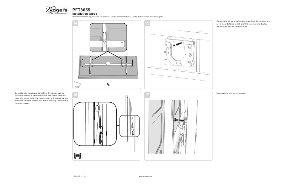 Pft8855 | Vogels PFT 8855 User Manual | Page 6 / 8