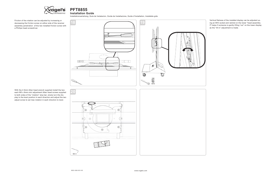 Pft8855 | Vogels PFT 8855 User Manual | Page 7 / 8