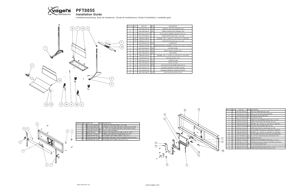 Pft8855, Installation guide | Vogels PFT 8855 User Manual | Page 8 / 8