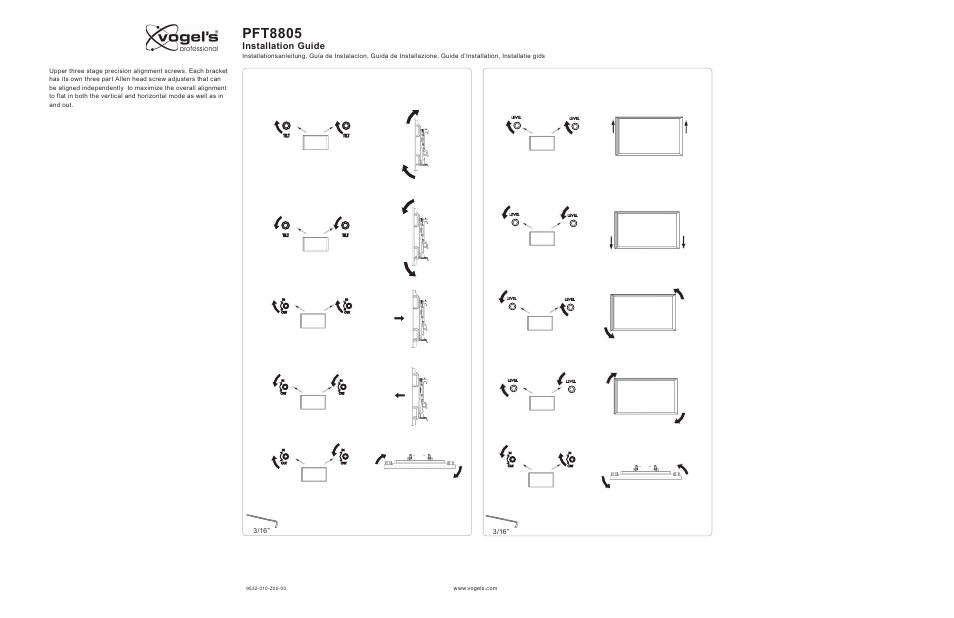 Pft8805, Installation guide | Vogels PFT 8805 User Manual | Page 9 / 10