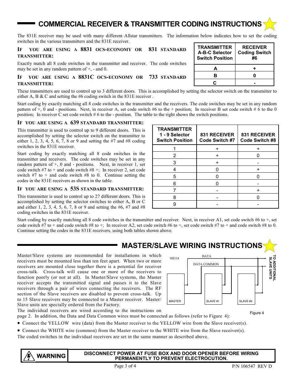 Allstar Products Group 831E User Manual | Page 3 / 4