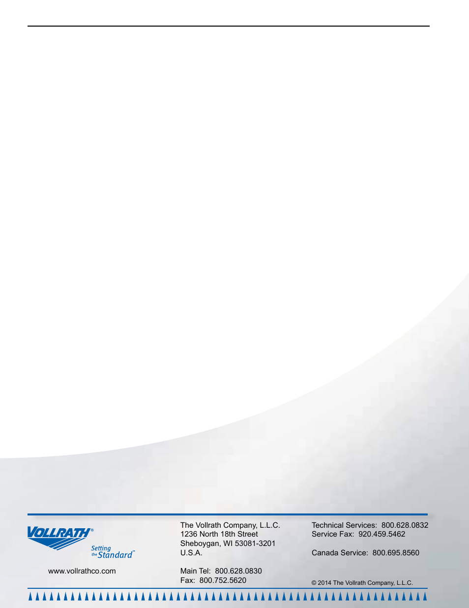 Vollrath MIN0022 Operator Manual User Manual | Page 12 / 12