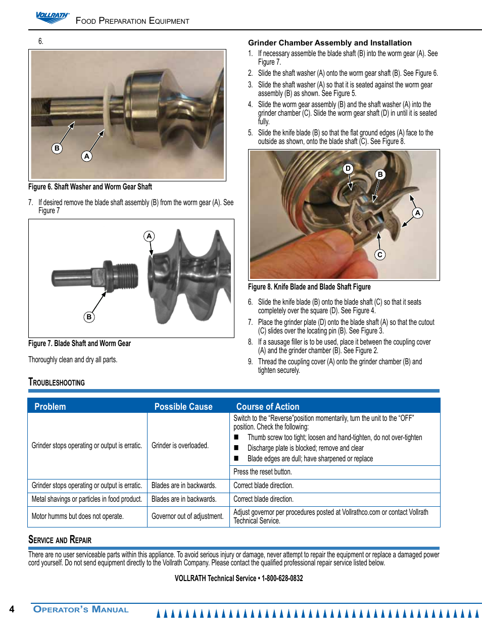 Vollrath MIN0022 Operator Manual User Manual | Page 4 / 12