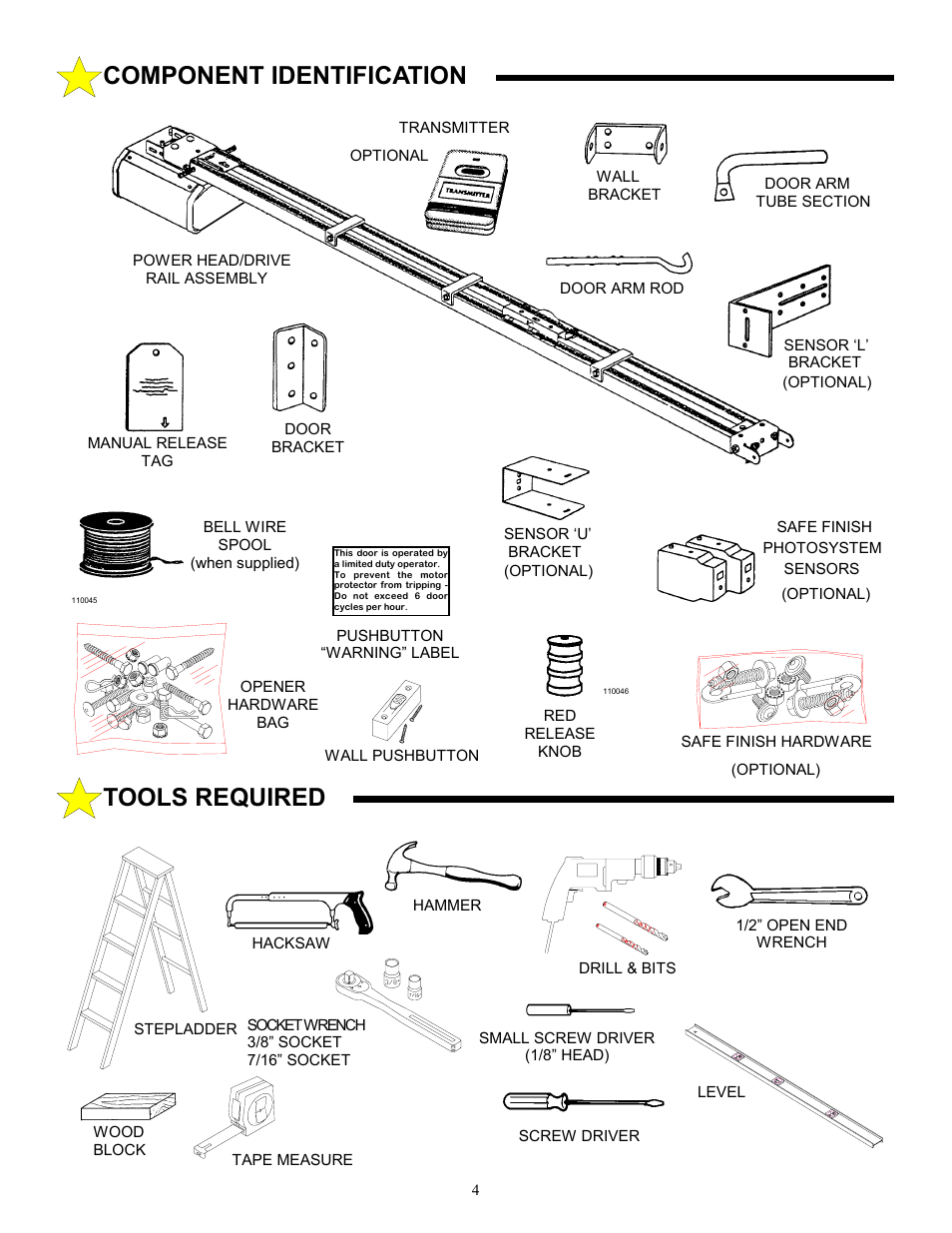 Component identification tools required | Allstar Products Group LT 50 User Manual | Page 4 / 24