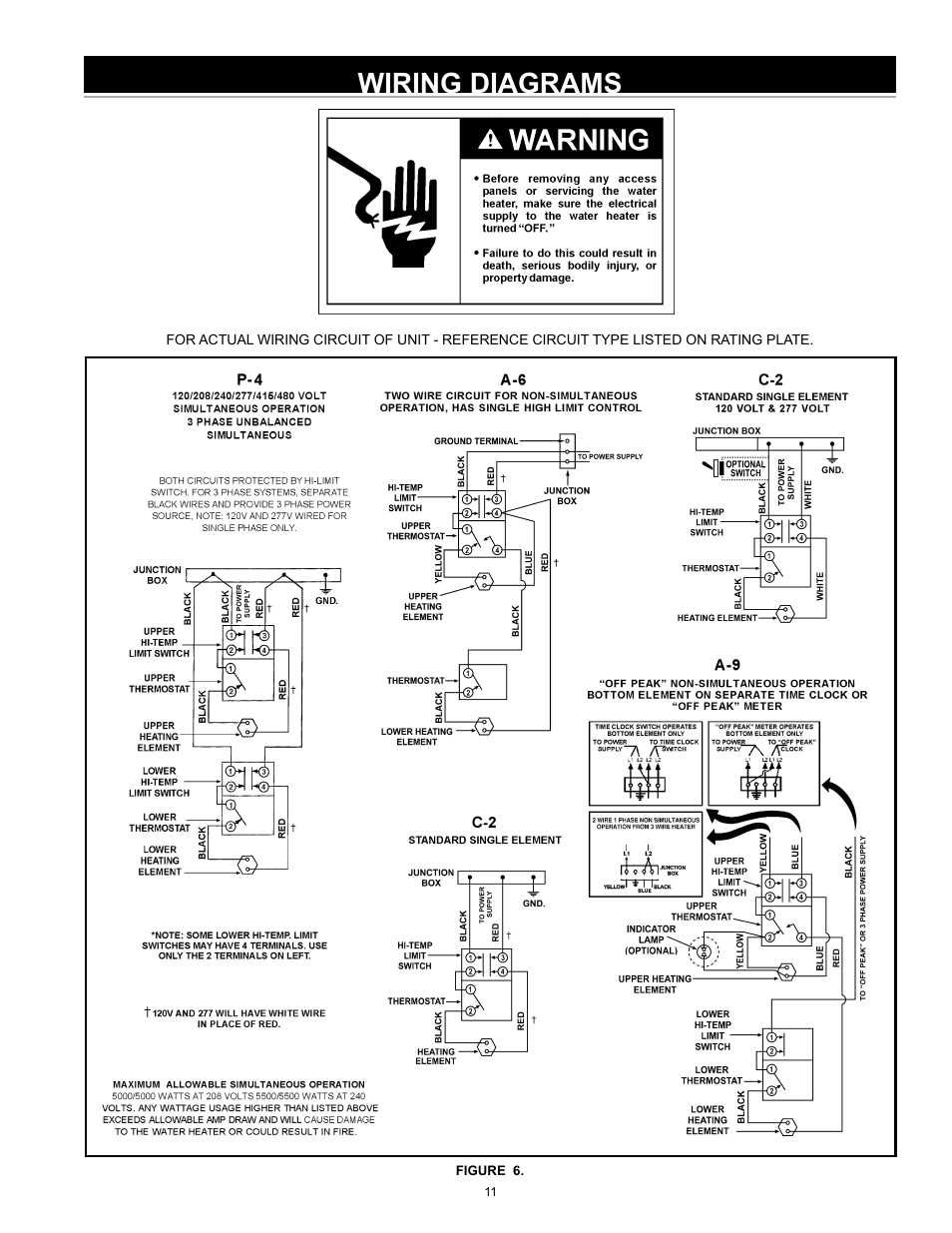 Wiring diagrams | A.O. Smith 185762-000 User Manual | Page 11 / 28