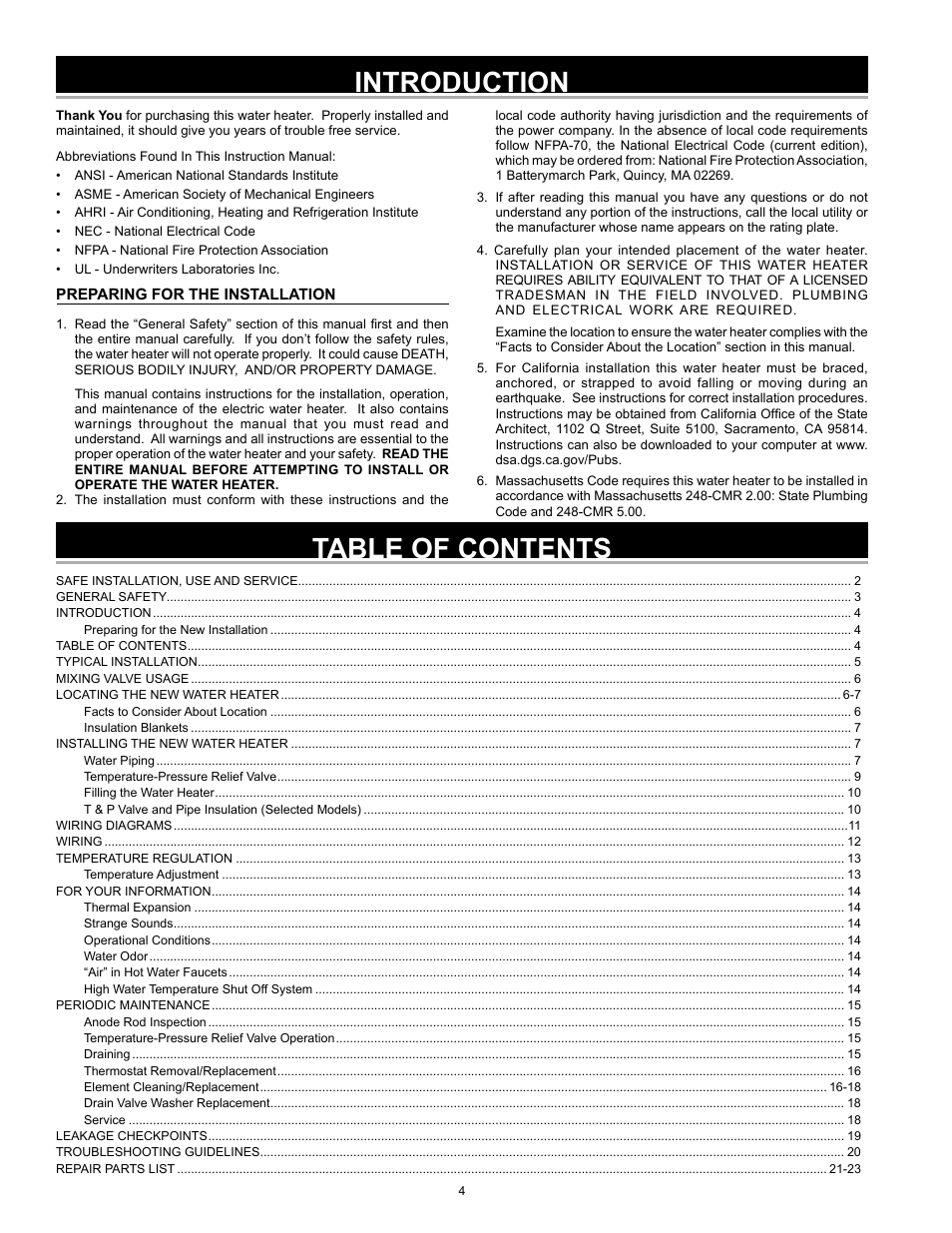 A.O. Smith 185762-000 User Manual | Page 4 / 28