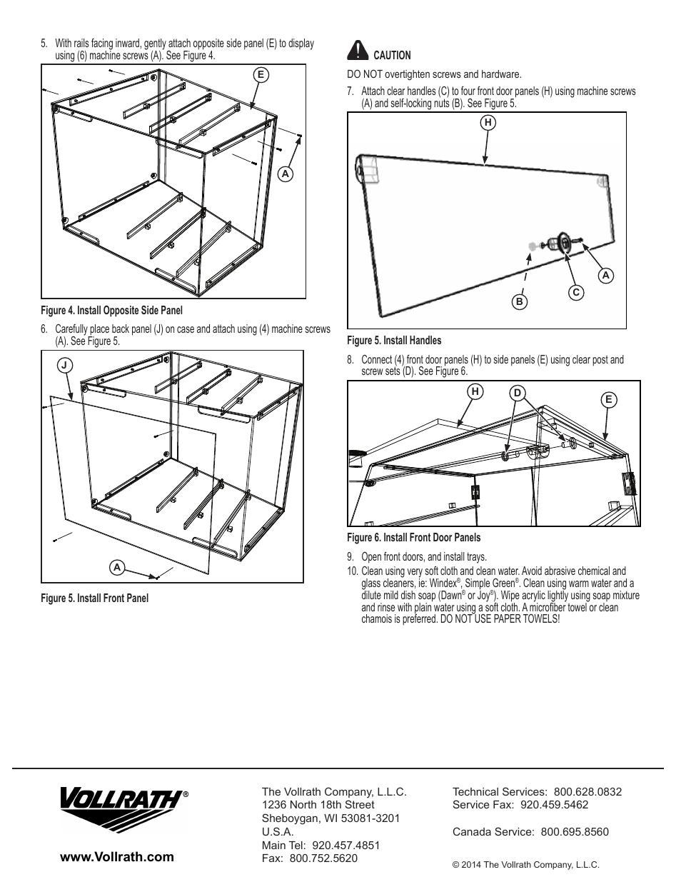 Vollrath KDC1418-4F-06 Acrylic Knock Down Bakery Display Cases User Manual | Page 2 / 2
