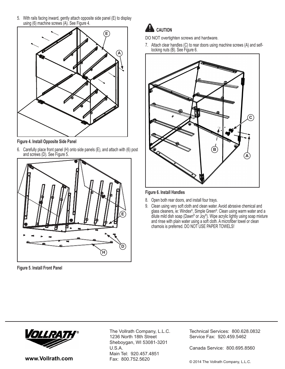 Vollrath KDC1418-4R-06 Acrylic Knock Down Bakery Display Cases User Manual | Page 2 / 2