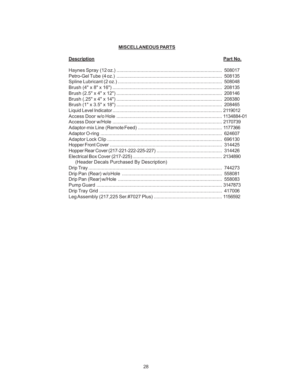 Vollrath 238R User Manual | Page 36 / 39