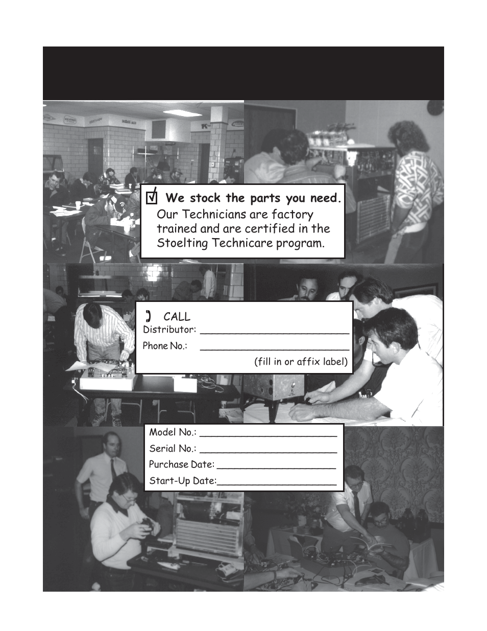 Need parts or service | Vollrath 112 User Manual | Page 3 / 33