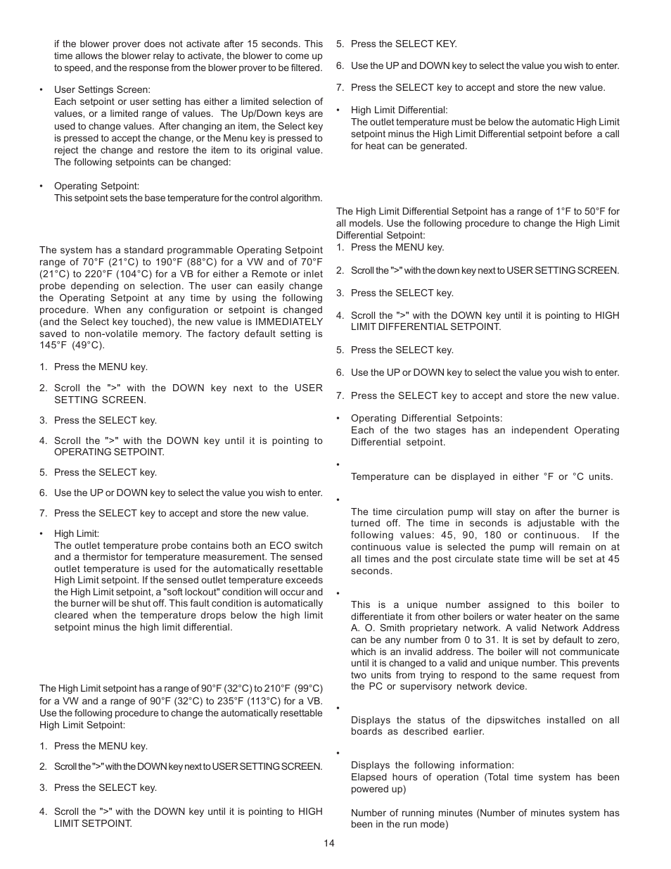 A.O. Smith 101 User Manual | Page 14 / 24