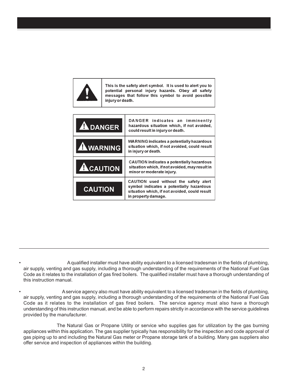 Safe installation, use and service | A.O. Smith 101 User Manual | Page 2 / 24