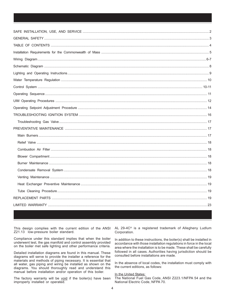 Contents introduction | A.O. Smith 101 User Manual | Page 4 / 24