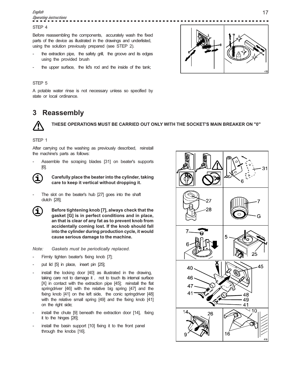 3 reassembly | Vollrath VB25 User Manual | Page 17 / 24