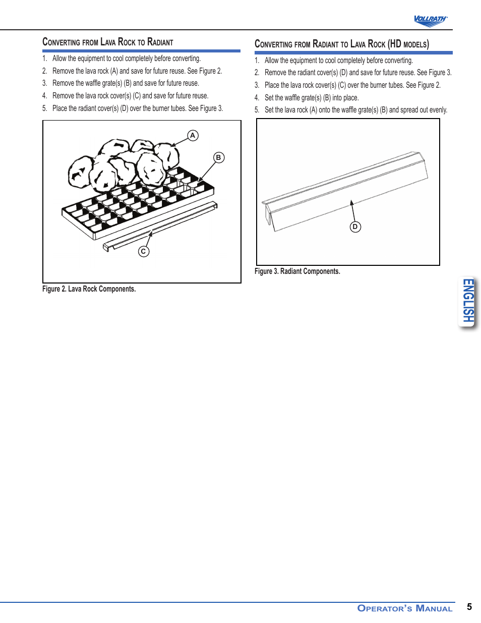 English | Vollrath Cayenne Heavy-Duty Charbroilers User Manual | Page 5 / 7