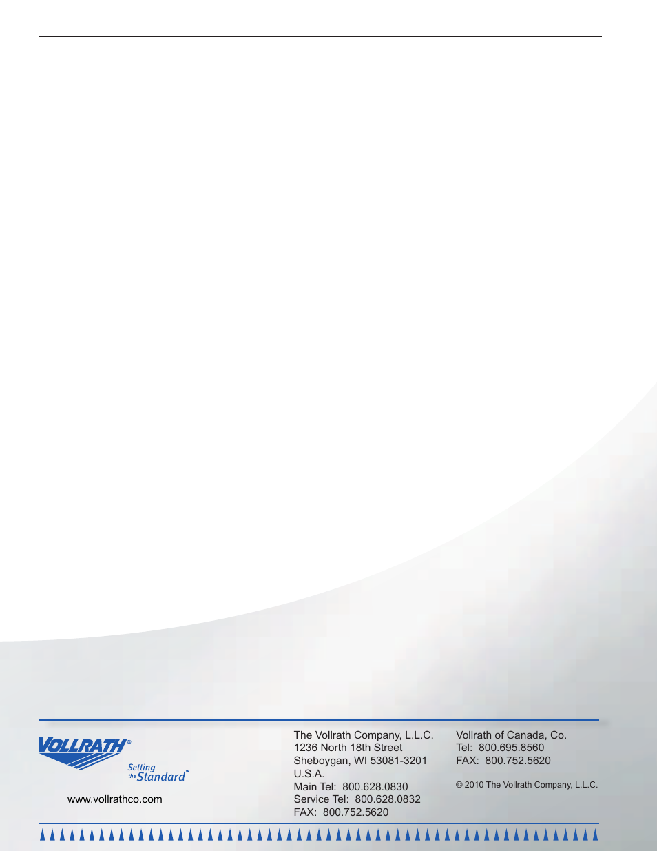 Vollrath Cayenne Sandwich Presses User Manual | Page 12 / 12