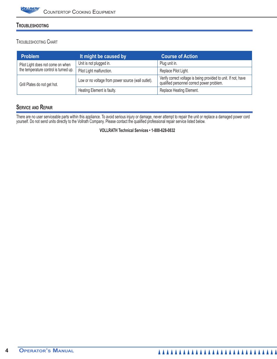 Vollrath Cayenne Sandwich Presses User Manual | Page 4 / 12