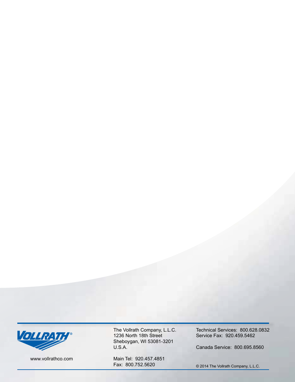 Vollrath Cayenne Convection Ovens Operator Manual User Manual | Page 16 / 16