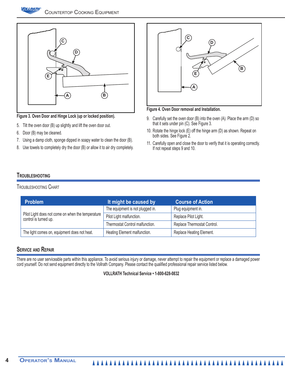 Vollrath Cayenne Pizza/Bake Oven User Manual | Page 4 / 8