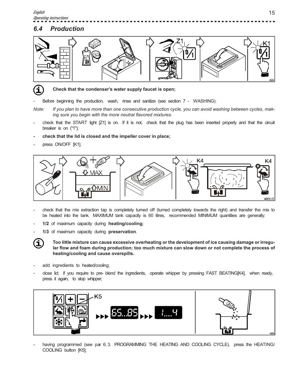 4 production | Vollrath Mix60-Water Cooled User Manual | Page 15 / 24