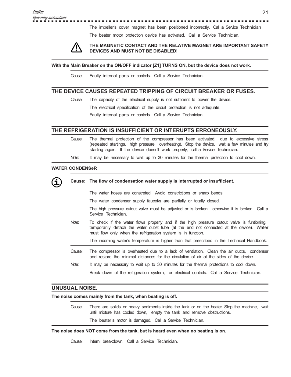 Vollrath Mix60-Water Cooled User Manual | Page 21 / 24