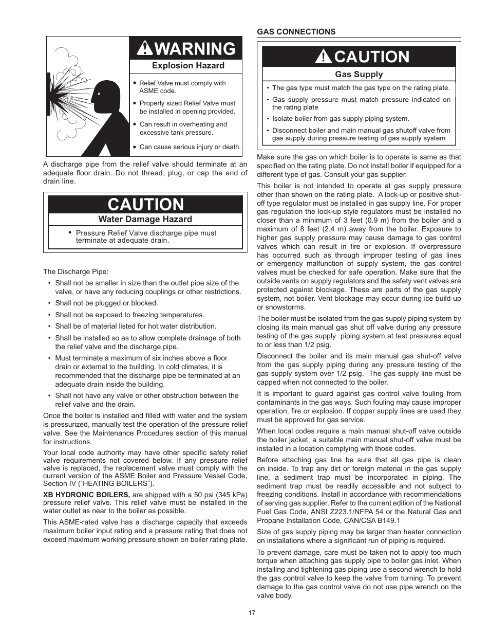 Caution | A.O. Smith 3400 User Manual | Page 17 / 80