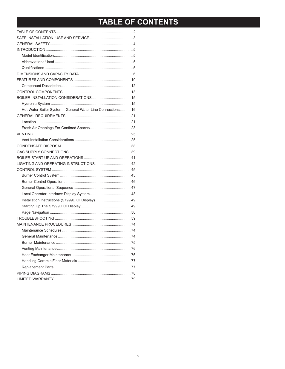 A.O. Smith 3400 User Manual | Page 2 / 80