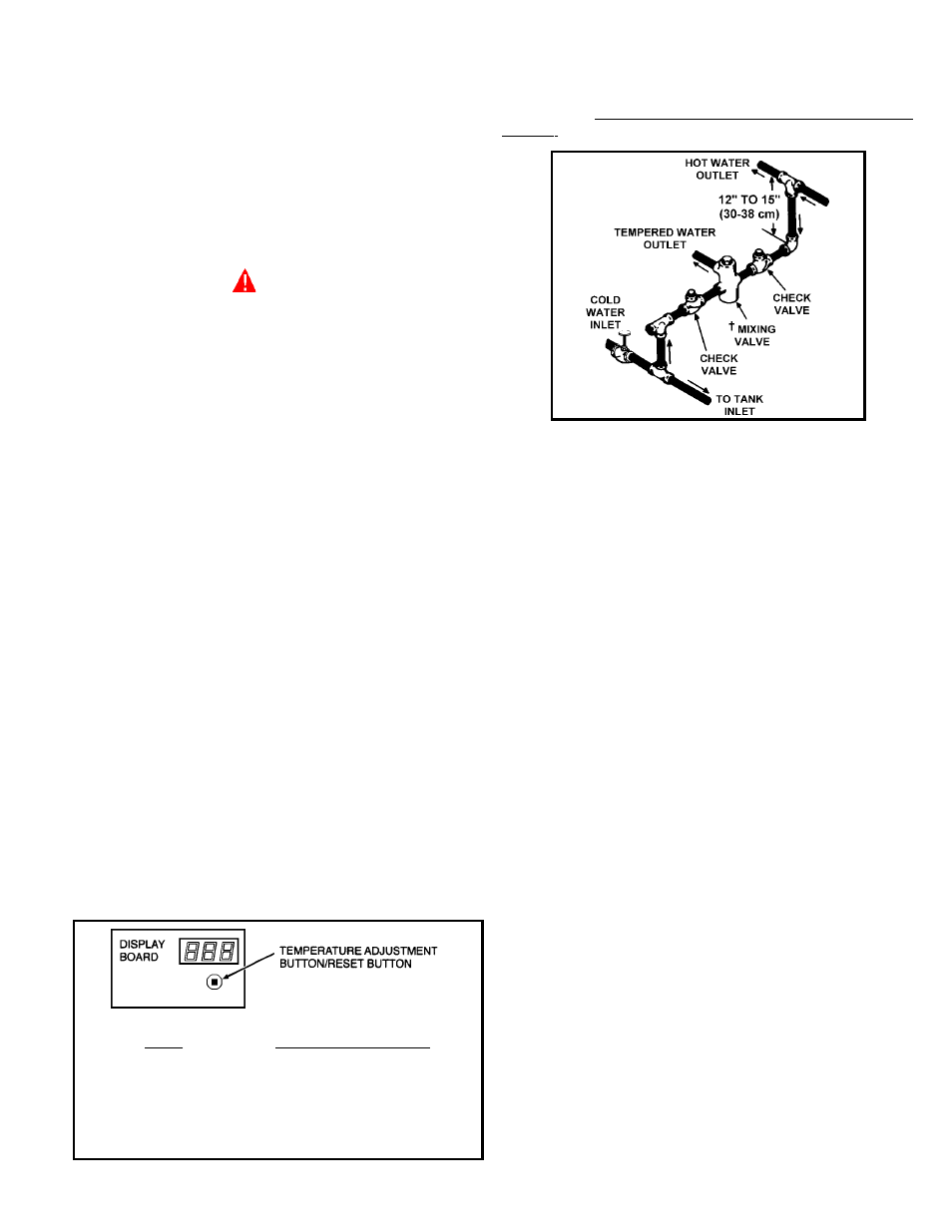 Water temperature setpoint adjustment procedure, High limit switch (e.c.o.), Dishwashing machine requirement | A.O. Smith BTH 300A User Manual | Page 5 / 36