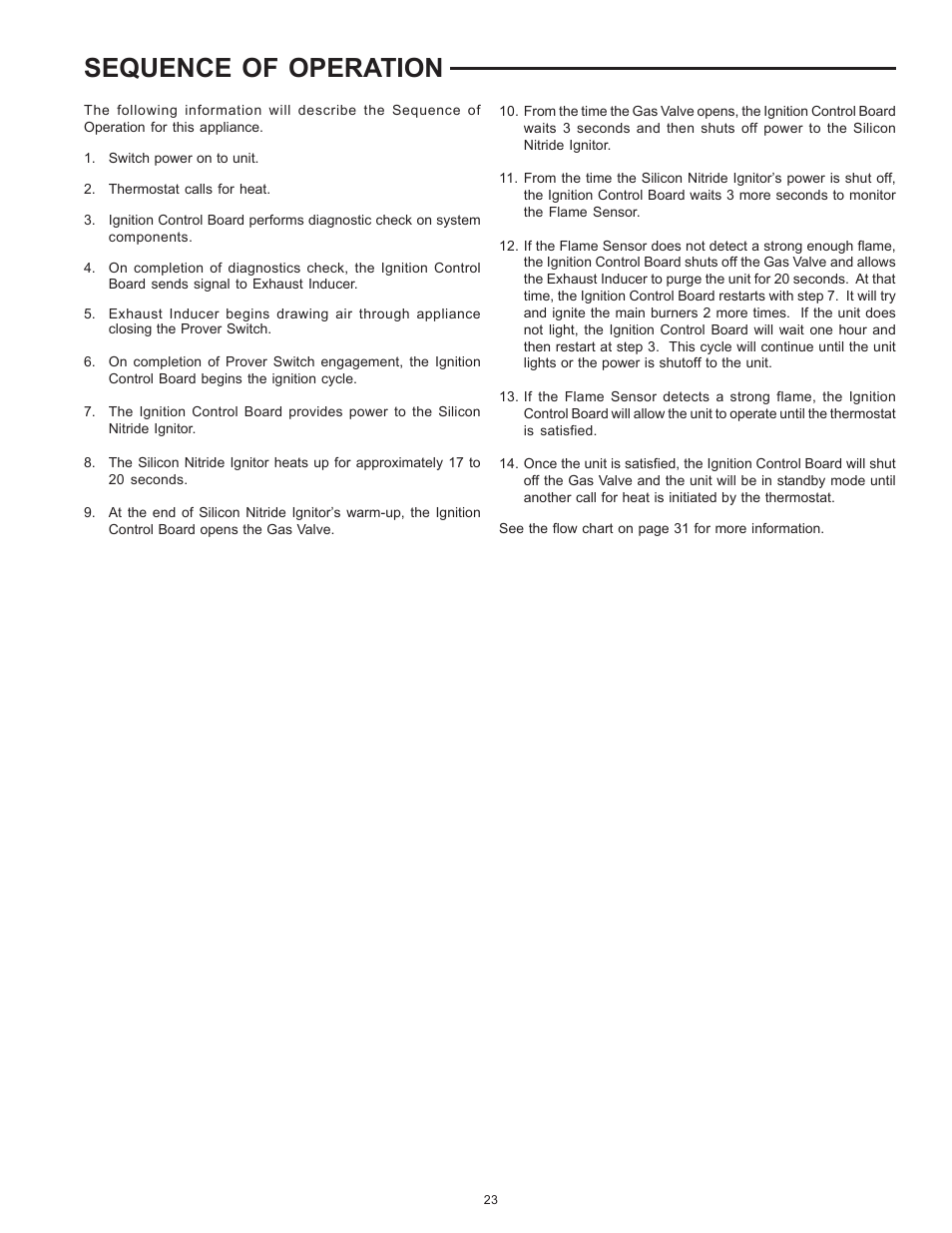 Sequence of operation | A.O. Smith BTI 120 User Manual | Page 23 / 32