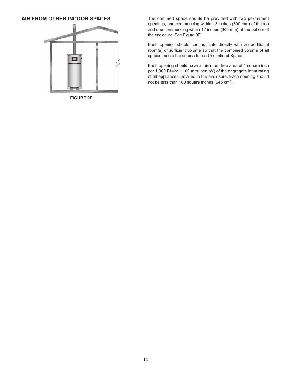 Air from other indoor spaces | A.O. Smith VB/VW- 1000 User Manual | Page 13 / 52