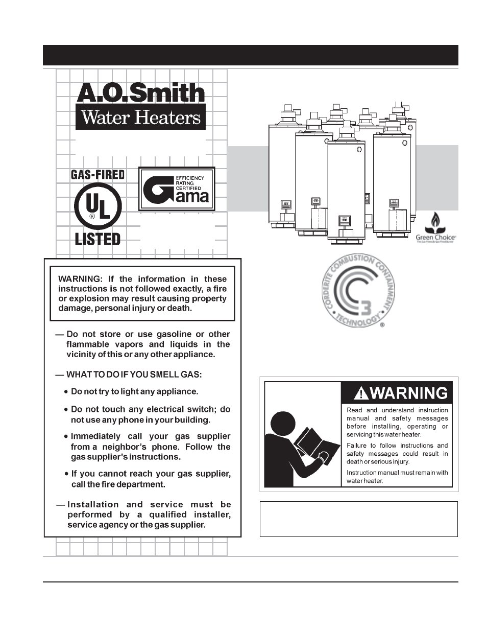 A.O. Smith 185363-001 User Manual | 32 pages