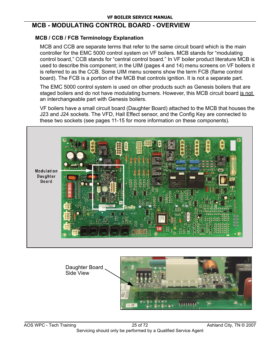 Mcb - modulating control board - overview | A.O. Smith TC-099 User Manual | Page 26 / 74