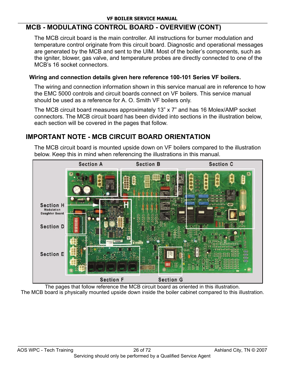 Mcb - modulating control board - overview (cont) | A.O. Smith TC-099 User Manual | Page 27 / 74