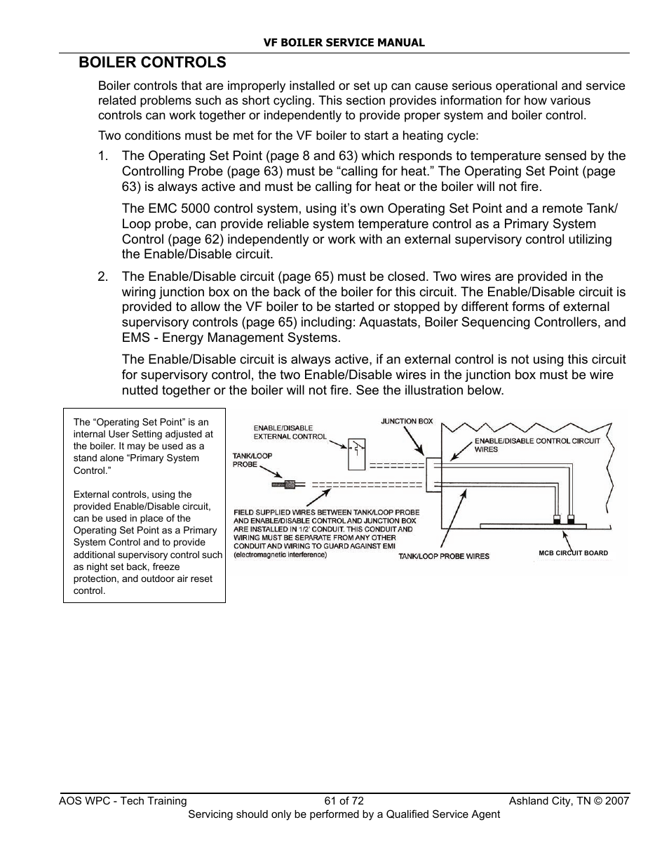 Boiler controls | A.O. Smith TC-099 User Manual | Page 62 / 74