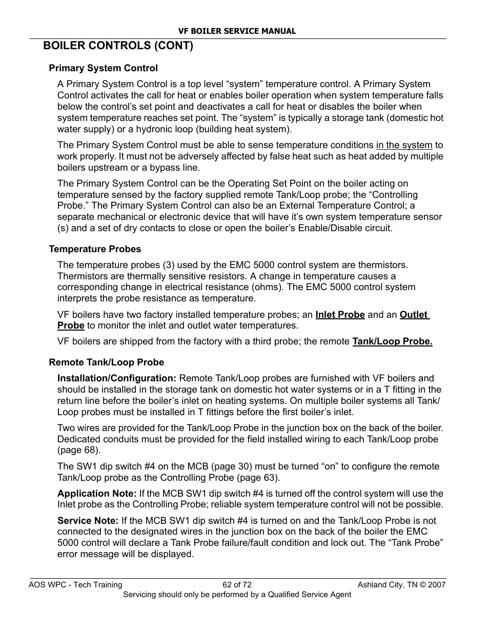 Boiler controls (cont) | A.O. Smith TC-099 User Manual | Page 63 / 74