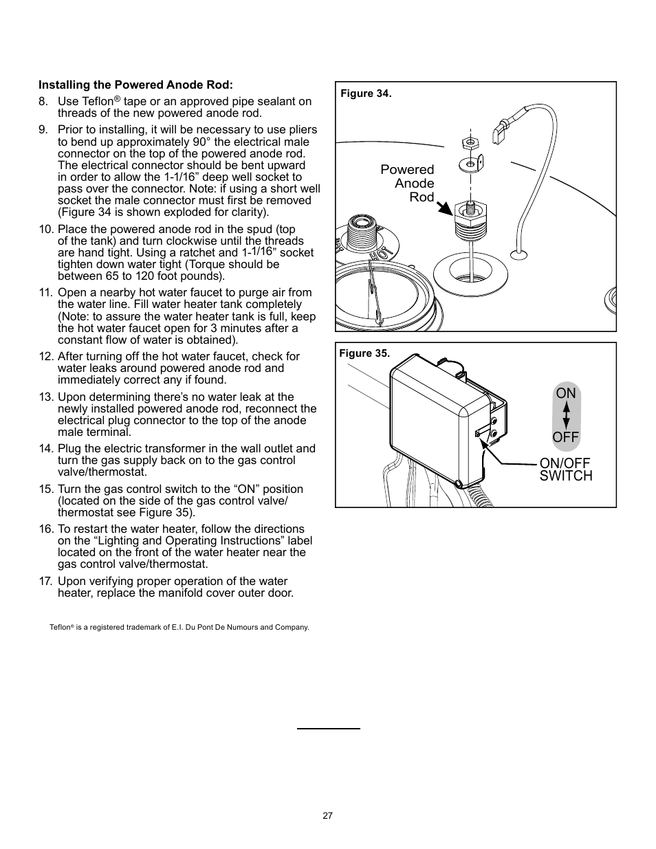 A.O. Smith 12 40GPC T 100 User Manual | Page 27 / 56