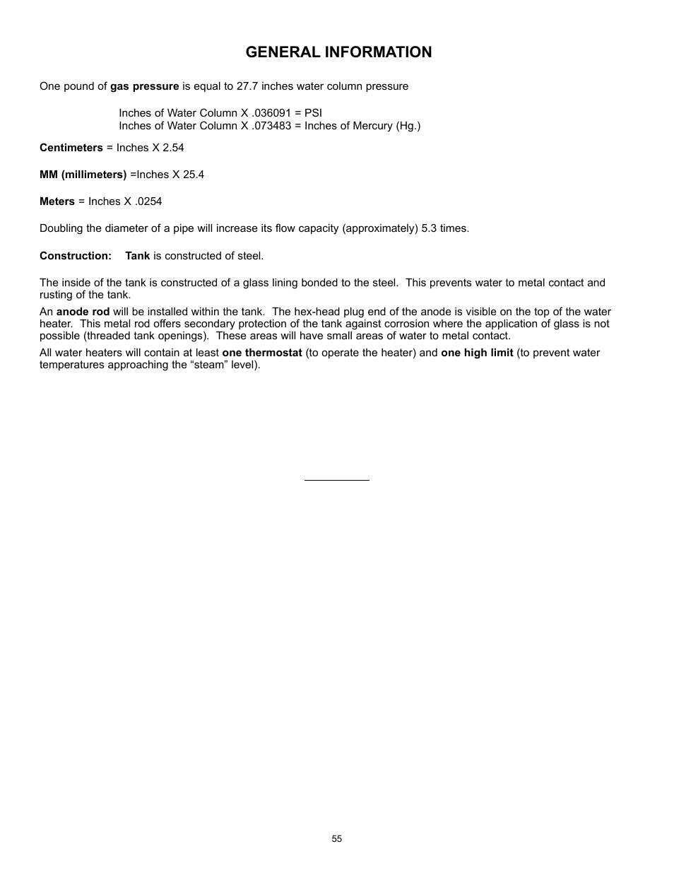 General information | A.O. Smith 12 40GPC T 100 User Manual | Page 55 / 56