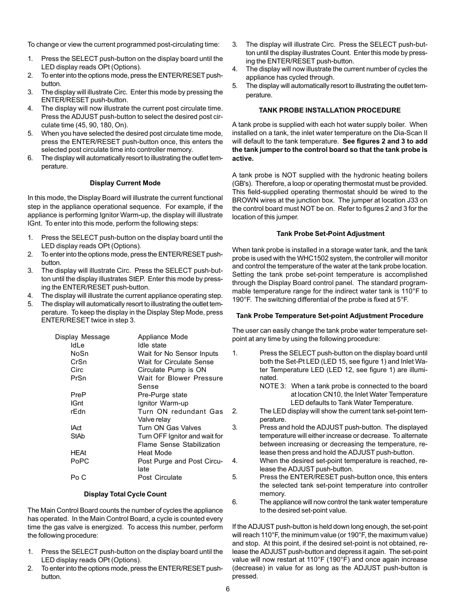 A.O. Smith GB/GW-750 User Manual | Page 6 / 10