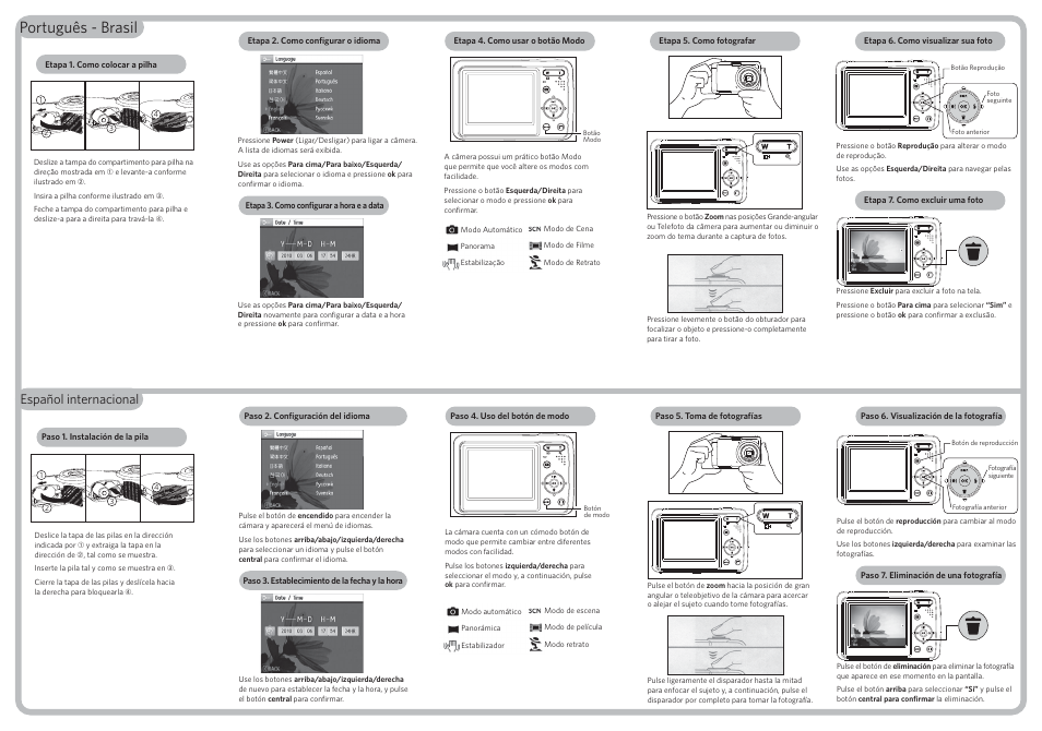 Português - brasil, Español internacional | Kodak FUN SAVER FD3 User Manual | Page 2 / 2
