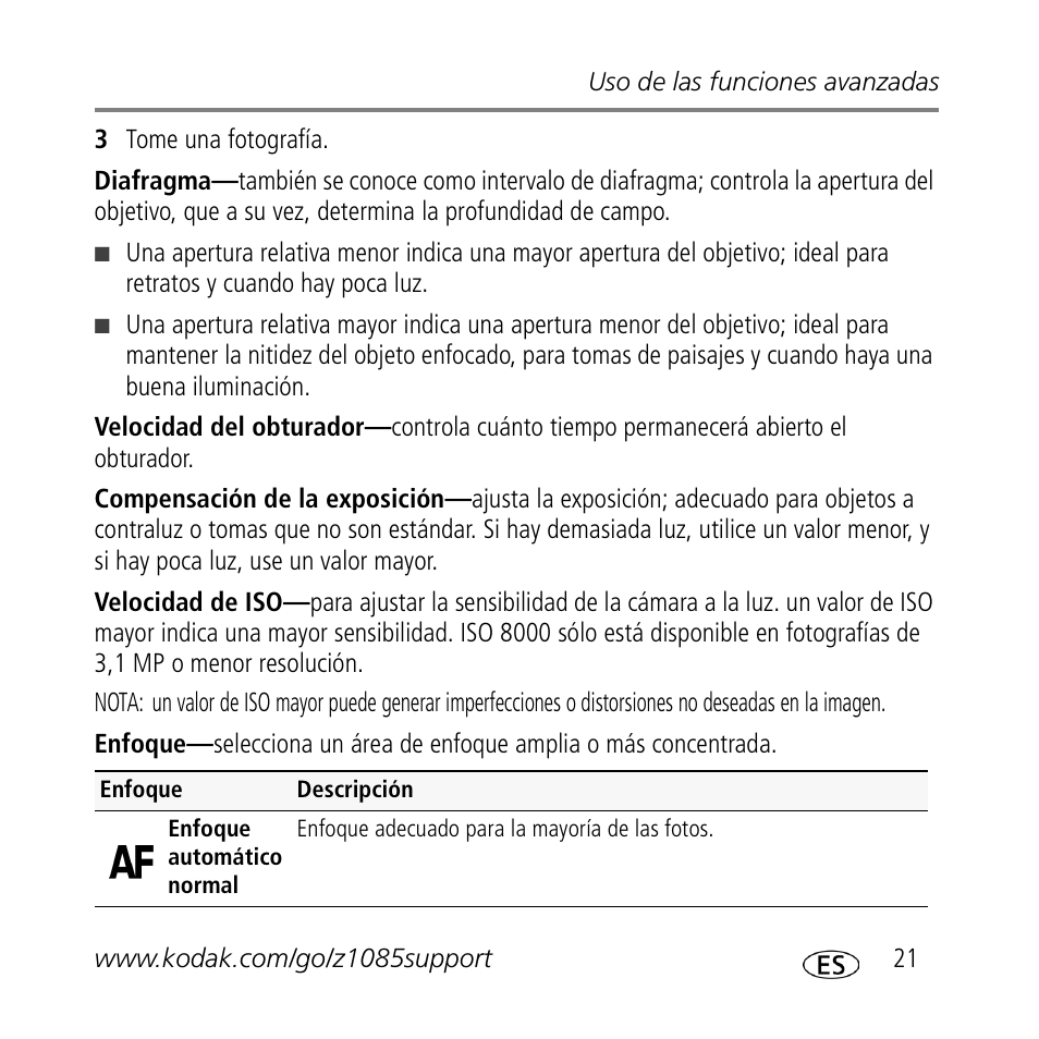 Kodak Z1085 IS User Manual | Page 21 / 30