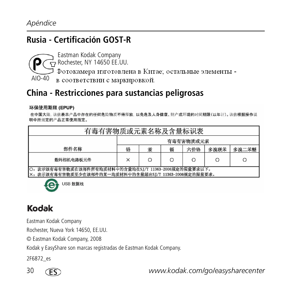 Kodak Z1085 IS User Manual | Page 30 / 30