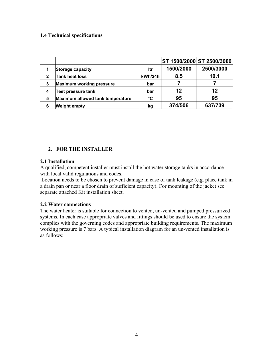 A.O. Smith ST 3000 User Manual | Page 4 / 12