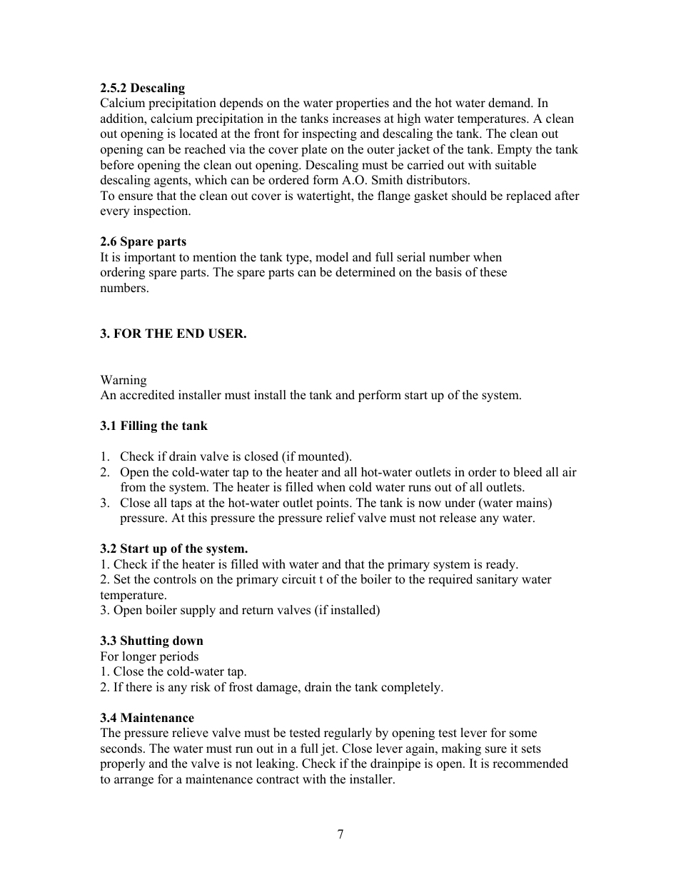 A.O. Smith ST 3000 User Manual | Page 7 / 12