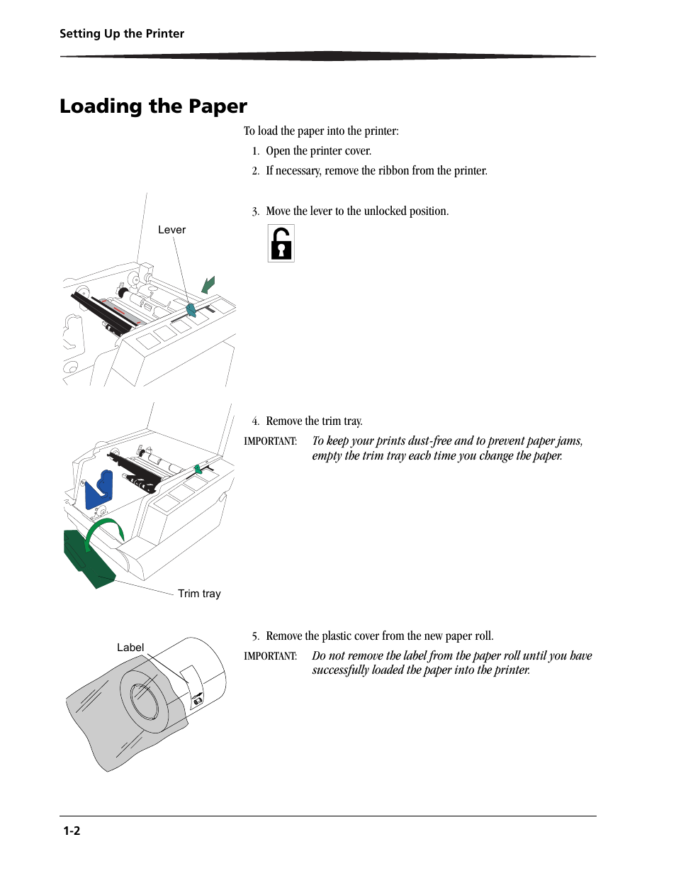 Loading the paper, Loading the paper -2 | Kodak 9810 User Manual | Page 6 / 52