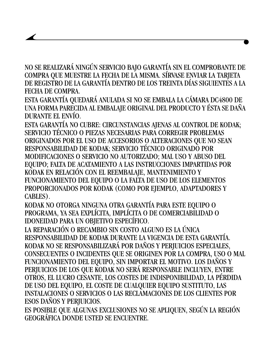 Limitaciones | Kodak DC4800 User Manual | Page 115 / 136