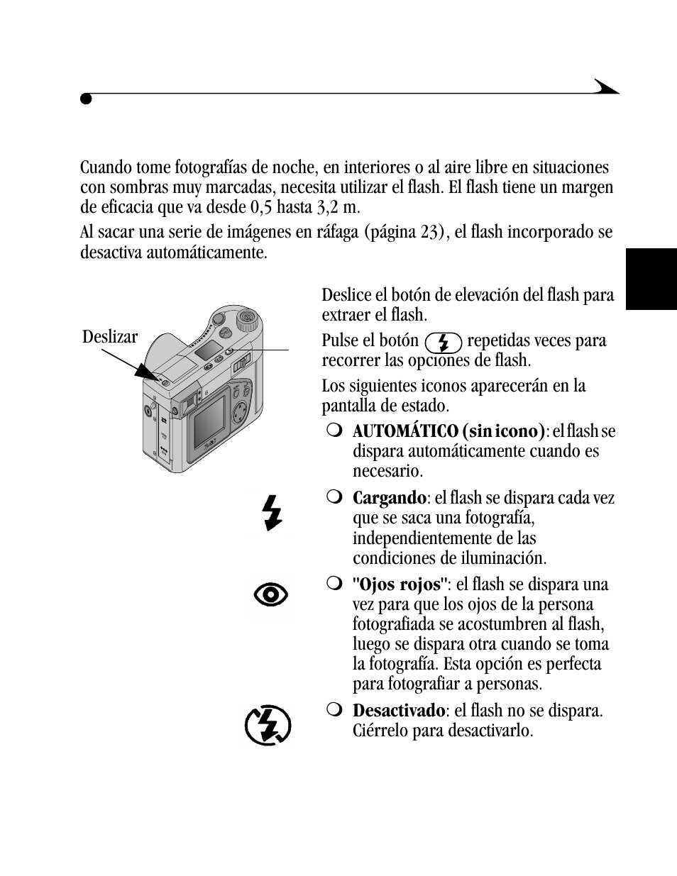 Configuración del flash | Kodak DC4800 User Manual | Page 42 / 136