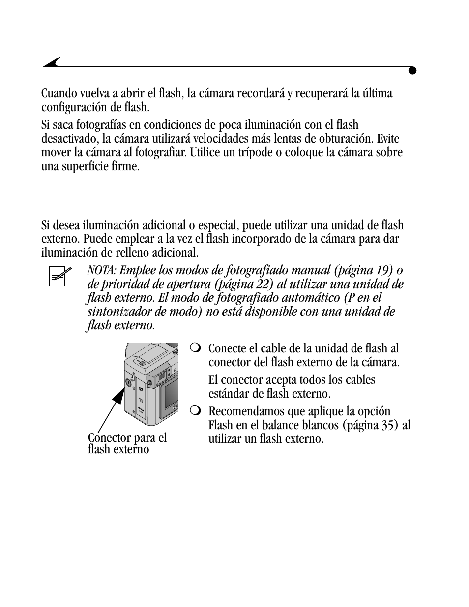 Utilización de un flash externo | Kodak DC4800 User Manual | Page 43 / 136