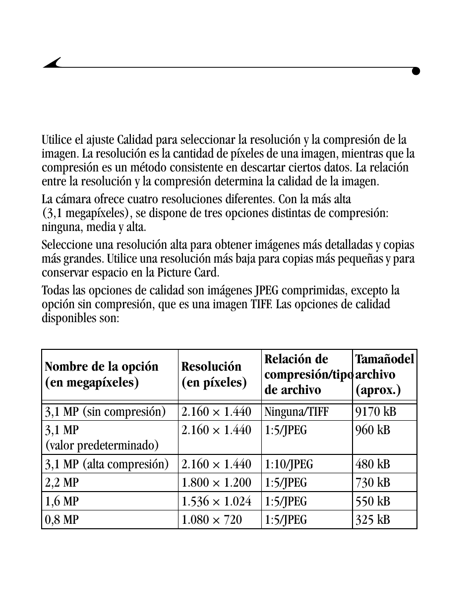 Establecimiento de la calidad de la imagen | Kodak DC4800 User Manual | Page 53 / 136