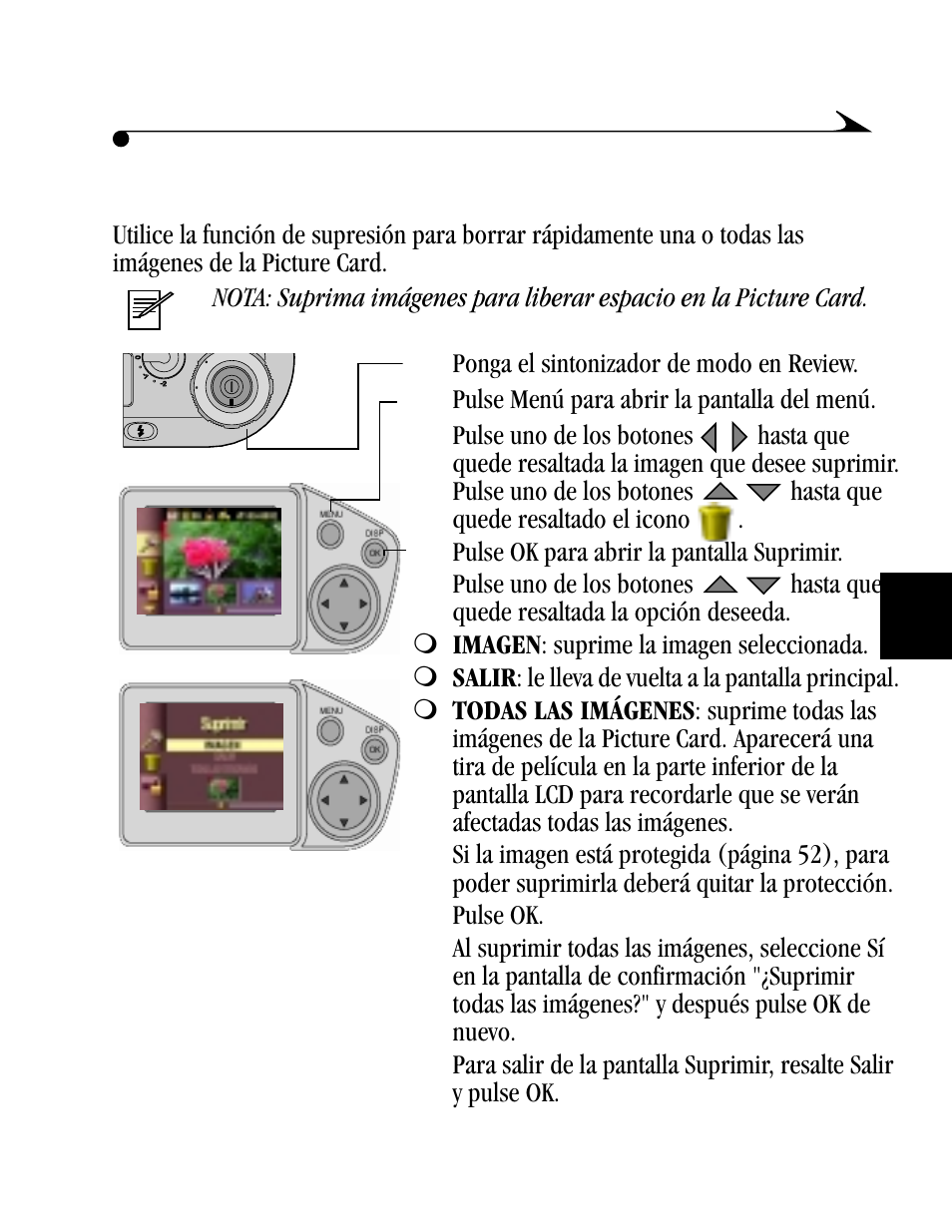 Supresión de imágenes | Kodak DC4800 User Manual | Page 64 / 136
