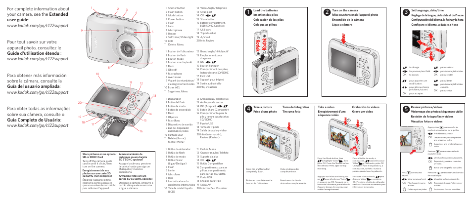 Front | Kodak C122 User Manual | Page 2 / 2